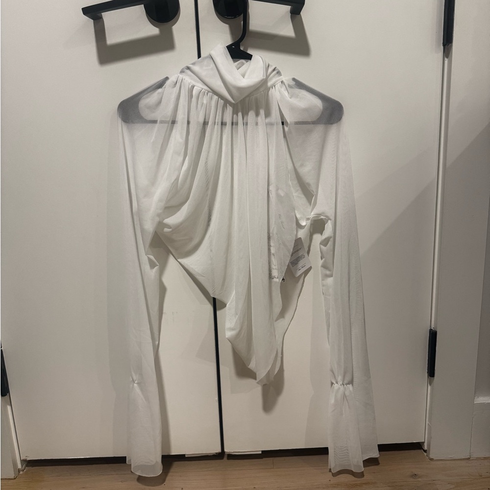 NWT Miss Rosier Guiseppina White Cut-Out High Neck Set with Maxi Skirt - Picture 5 of 9